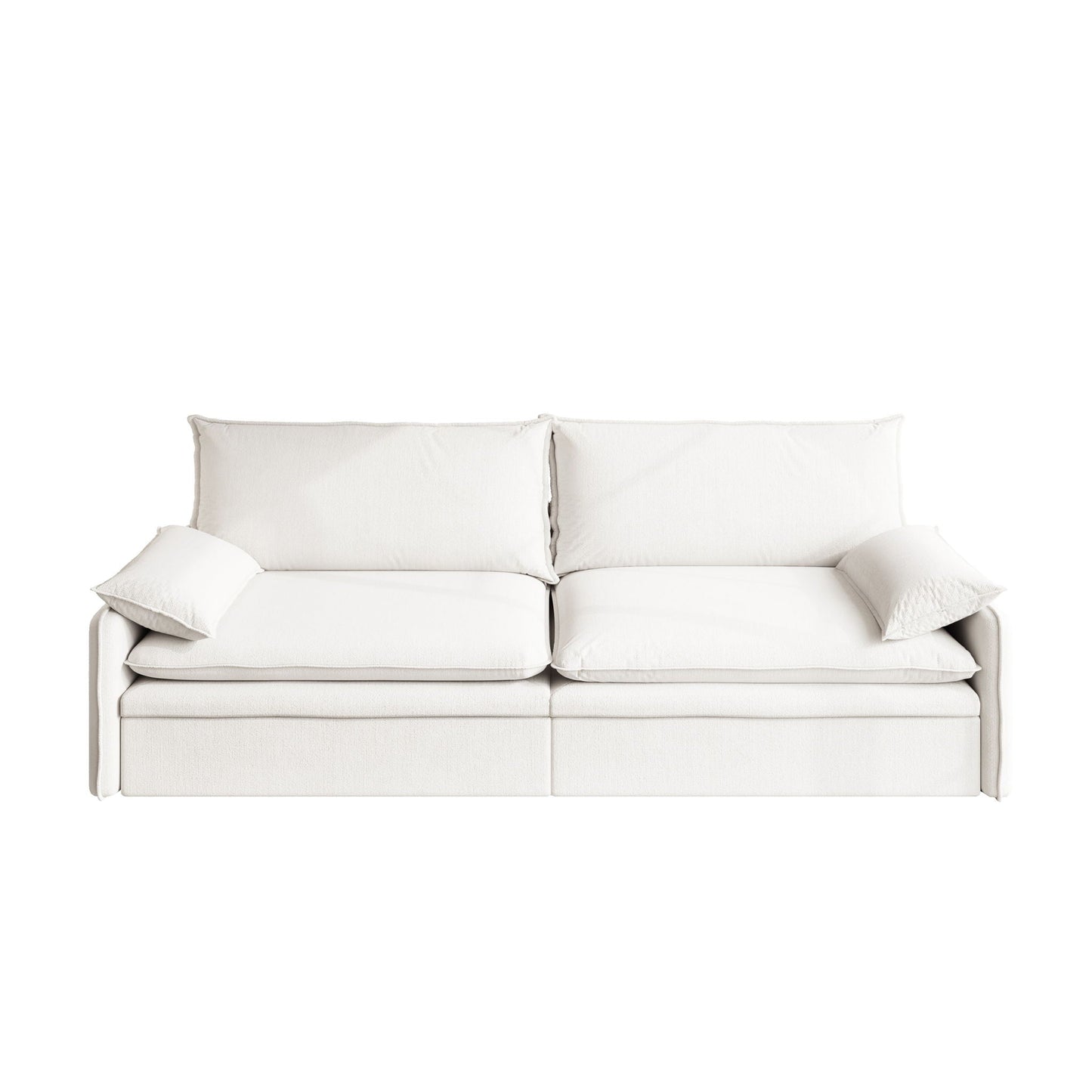 4 Seat Convertible Sleeper Sofa Bed, Modern With Storage