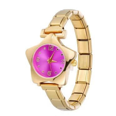 New Colorful Five Star Stainless Steel Watch Bracelet