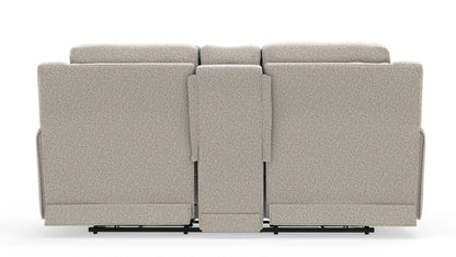 Micah - Power Headrest Power Deep Seat Reclining Console Loveseat - Oatmeal