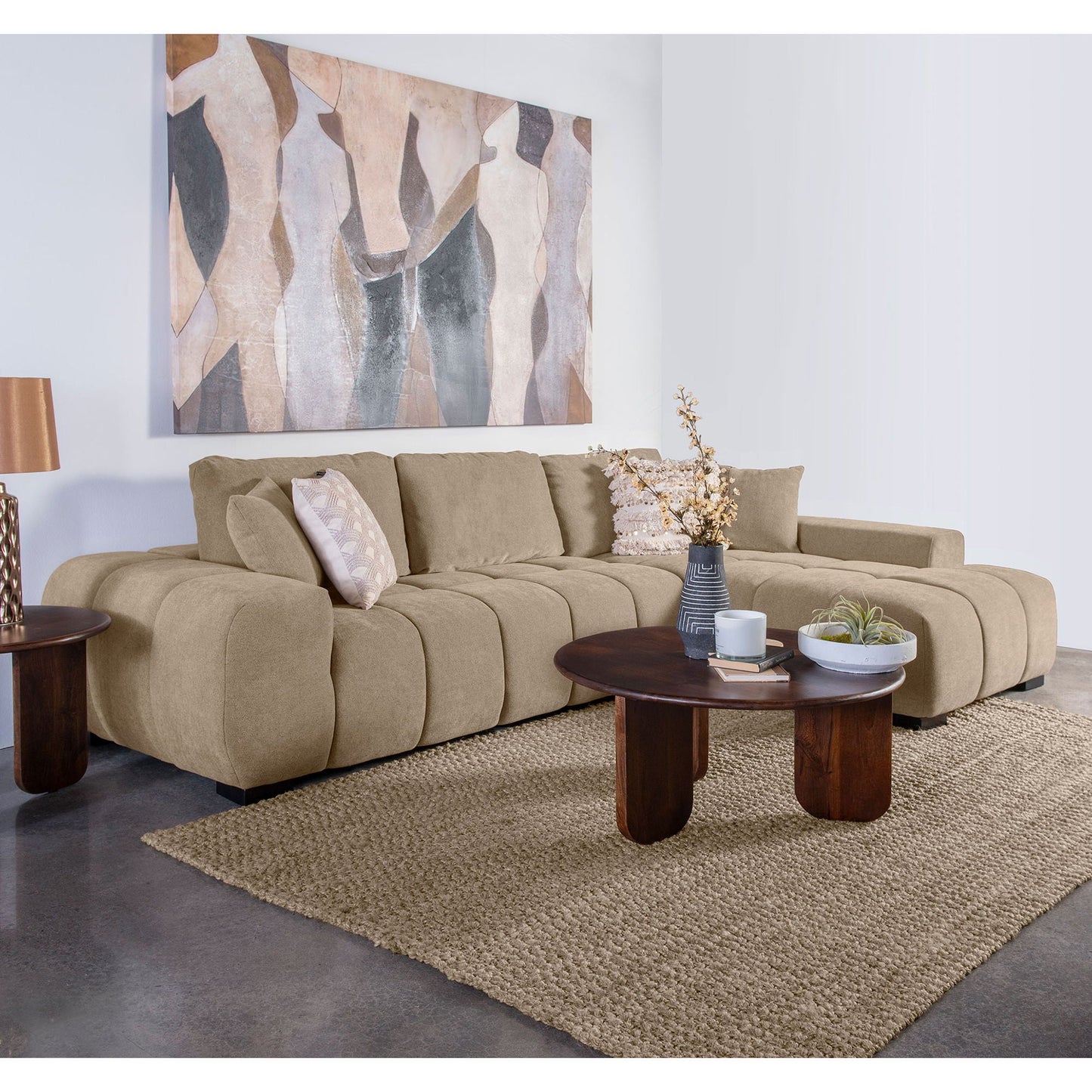 Plather - Sectional Chaise Sofa