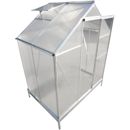 Polycarbonate house, Heavy Duty Outdoor Aluminum Walk-In House Kit With Rain Gutter, Vent And Door For Backyard Garden
