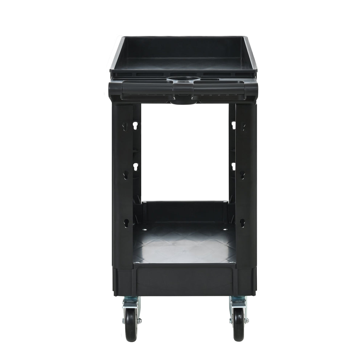 Two-Shelf Utility Cart with Wheels, 600 lbs Capacity