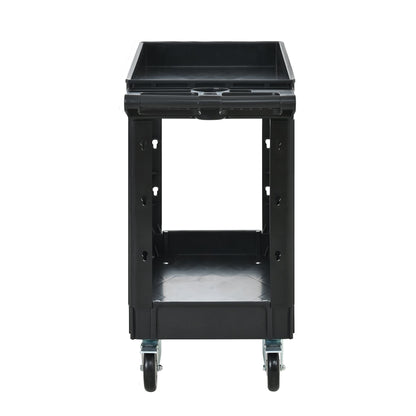 Two-Shelf Utility Cart with Wheels, 600 lbs Capacity