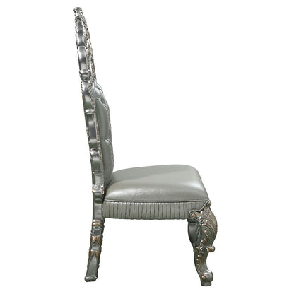 Sandoval - Side Chair (Set of 2) - Beige Synthetic Leather & Champagne