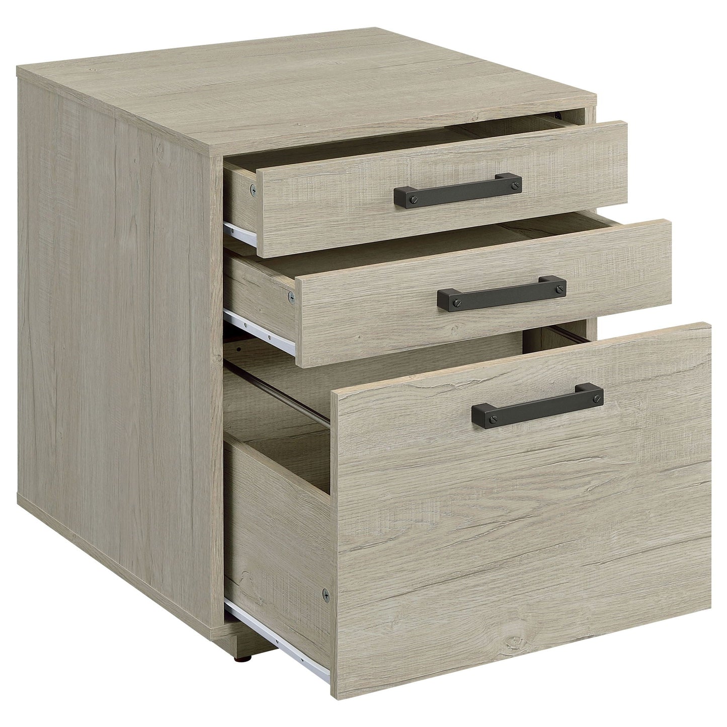 Loomis - 3 Drawer Home Office File Cabinet - White / Gray