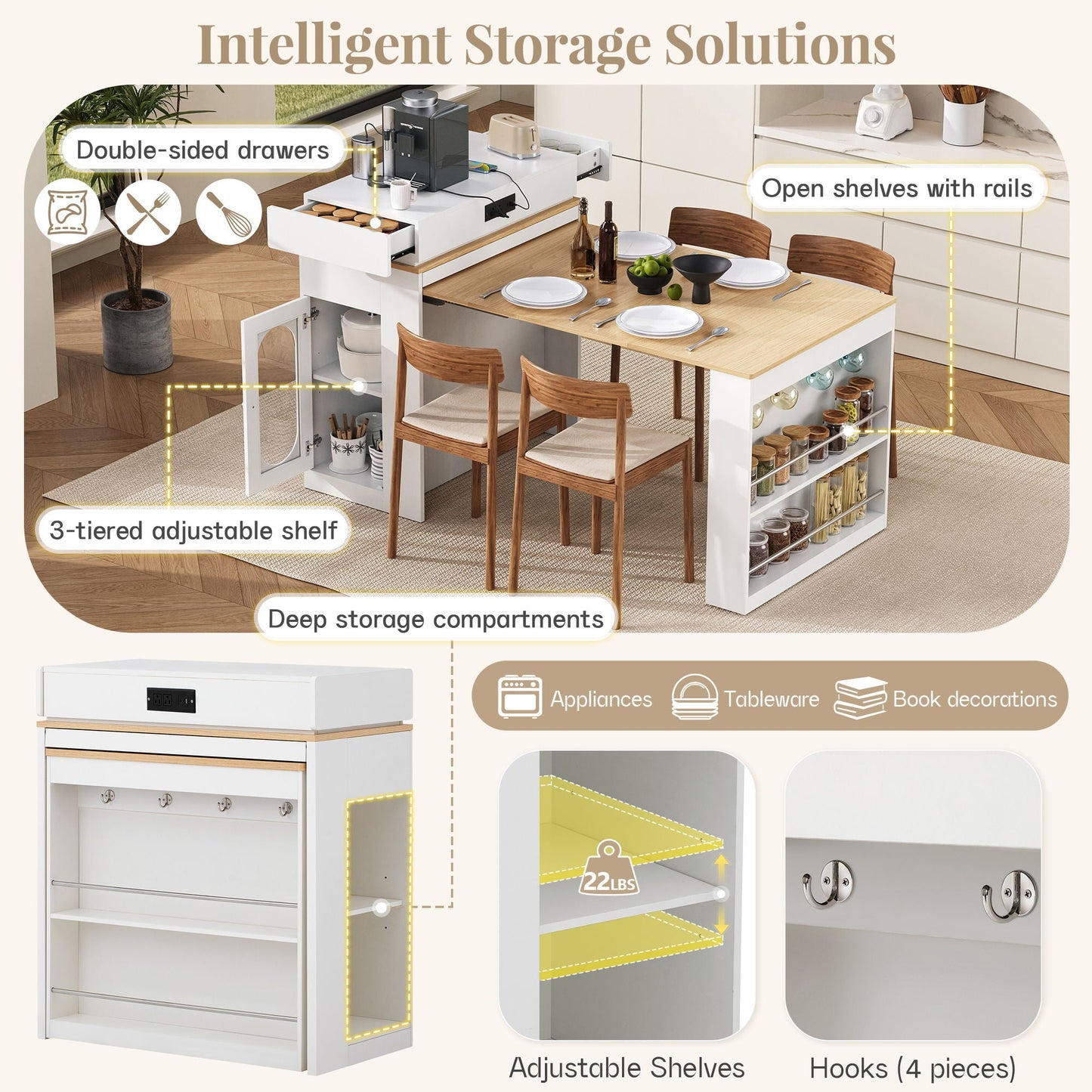Extendable Dining Table With Folding Top