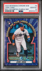 Graded 2023 Topps Bowman Chrome M/B Josh Jung #9 ROY Favorites Purple Refractor #/250 Rookie RC Baseball Card PSA 10 Gem Mint