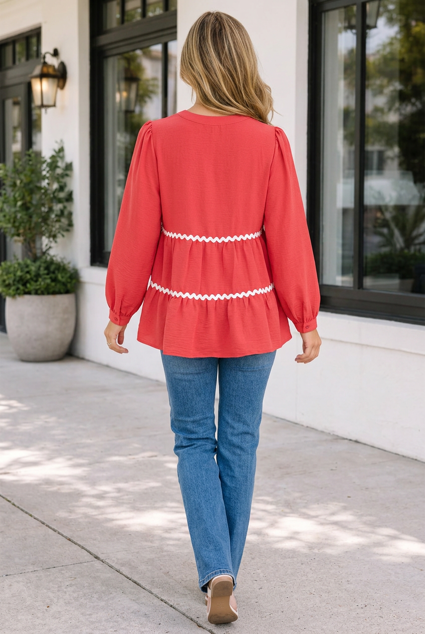 Leah Sleeve Shirt Long Sleeve Top