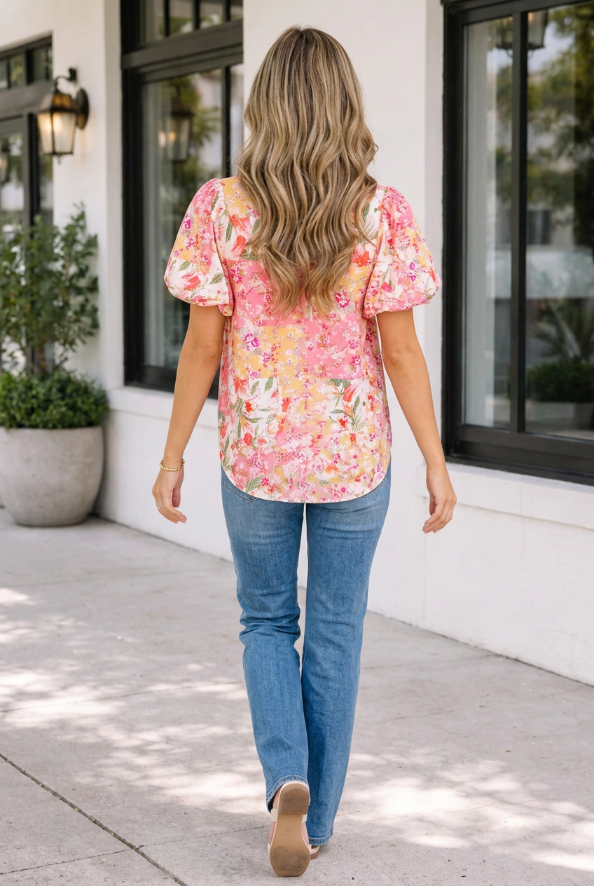 Katherine Sleeve Floral Blouse