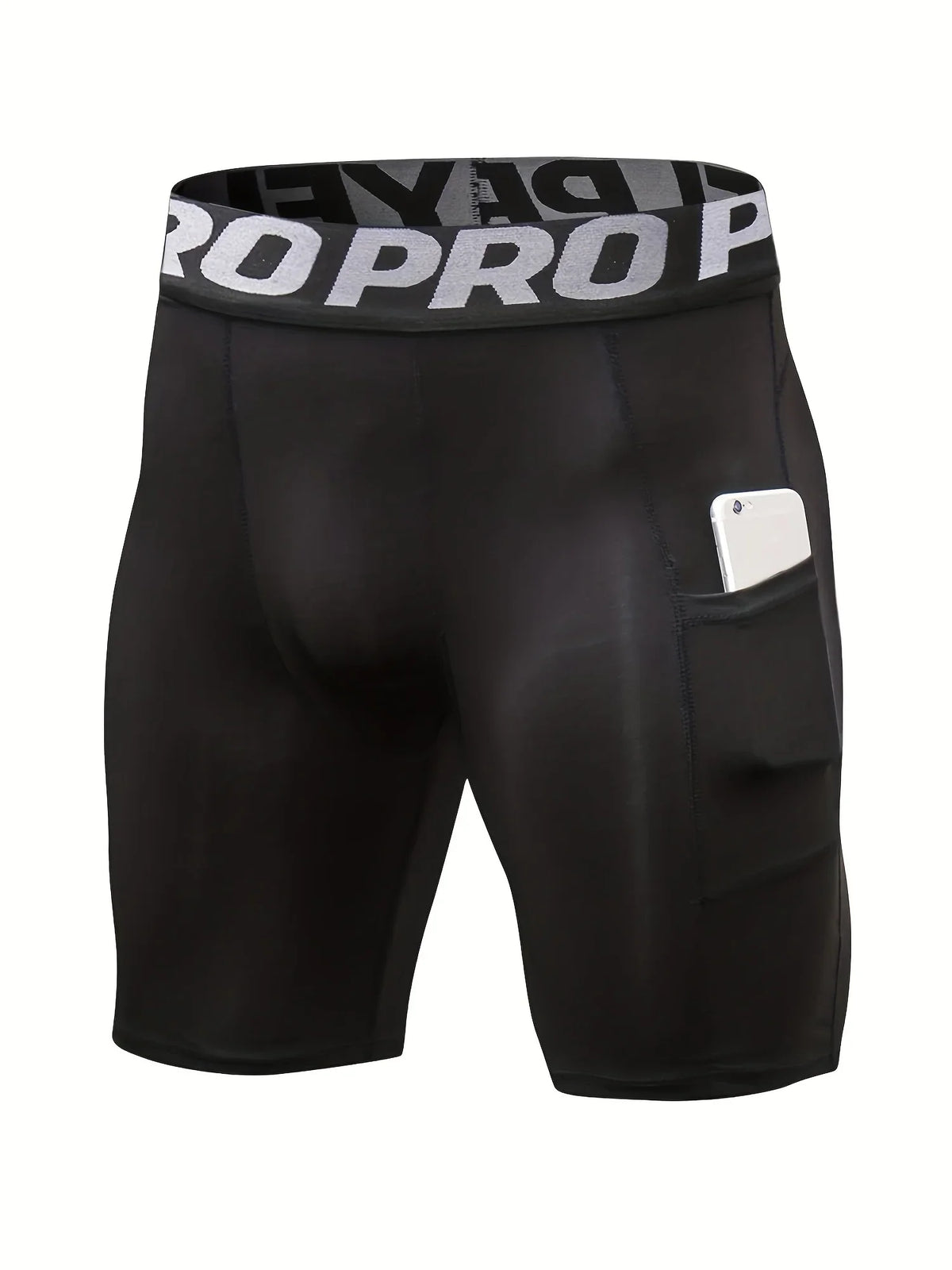 Compression Shorts Men with Pocket, Spandex Running Shorts Sport Athletic Workout Performance Underwear
