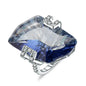GEM'S BALLET 21.20Ct Natura Iolite Blue Mystic Quartz Gemstone Cocktail Rings 925 Sterling Silver Fine Jewelry for Women