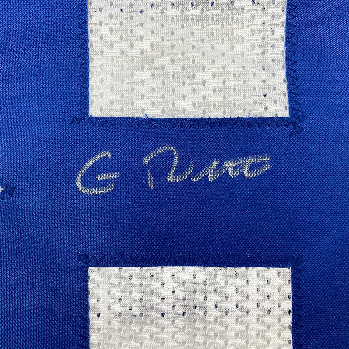 Framed Autographed/Signed Gary Brackett 35x39 Indianapolis White Football Jersey JSA COA