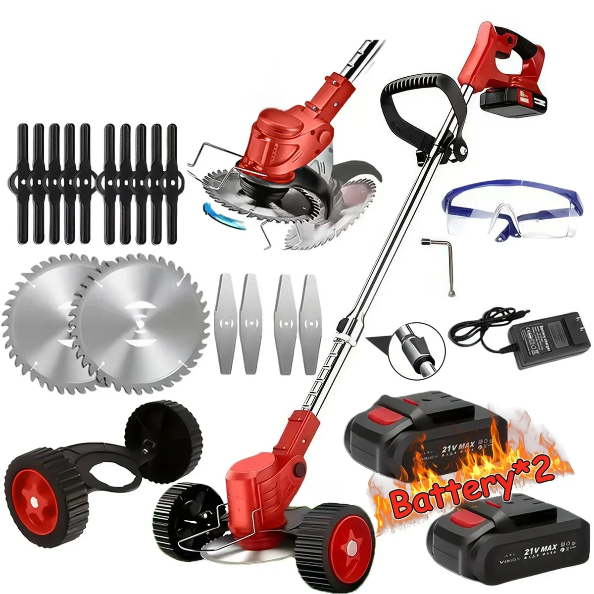 New model for 2025 Cordless Lawn Trimmer TrimmersLawn EdgerMowerBrush CutterWeed Cutter for Garden and Yard Lawn