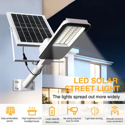 4 Sets of Outdoor Waterproof Solar Lamps, 6000mah Solar Street Lamps