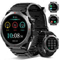 Smart Watch for Men 1.39" HD Touchscreen, IP68 Waterproof Military Smartwatch with 110+ Sports Modes, Heart Rate Sleep Monitor, Bluetooth Call, 7-30 Days Battery for Android iOS.