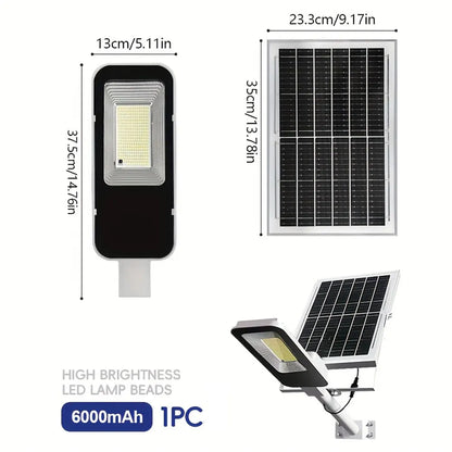 4 Sets of Outdoor Waterproof Solar Lamps, 6000mah Solar Street Lamps