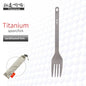 TiTo Outdoor Camping Titanium Spork 13.8g Ultralight Titanium Spoon Long Handle Spoon Outdoor Camping Picnic Titanium Fork