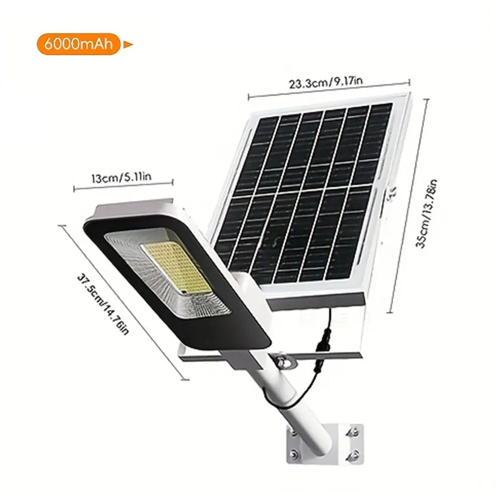 4 Sets of Outdoor Waterproof Solar Lamps, 6000mah Solar Street Lamps