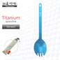 TiTo Outdoor Camping Titanium Spork 13.8g Ultralight Titanium Spoon Long Handle Spoon Outdoor Camping Picnic Titanium Fork