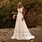 Lakshmigown Sexy Women Summer Beach Wedding Dresses A Line 2026 Vestidos Civil Boho Bridal Gowns V Neck Lace Bodice Customized