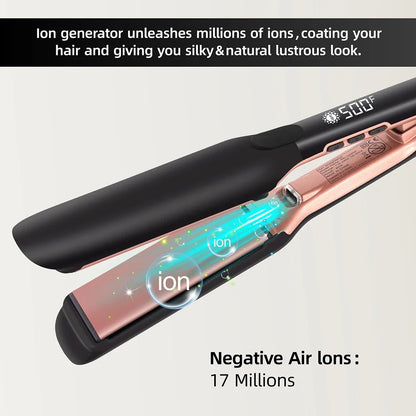 500F Hair Straightener High Temperature Flat Irons Wide Plate Plasma