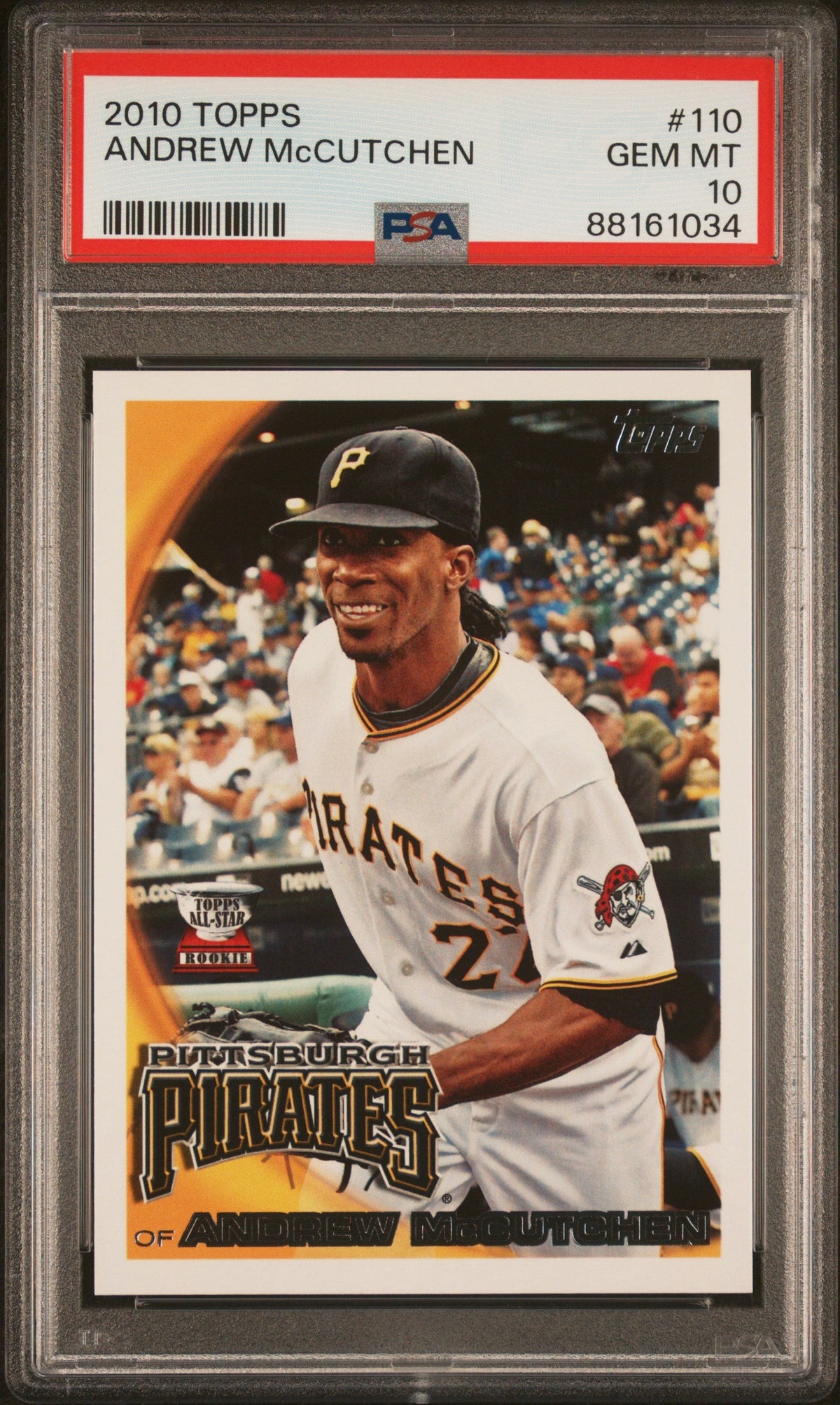 Graded 2010 Topps Andrew McCutchen #110 Rookie Cup Baseball Card PSA 10 Gem Mint