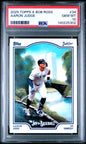 Graded 2025 Topps x Bob Ross Aaron Judge #34 Baseball Card PSA 10 Gem Mint