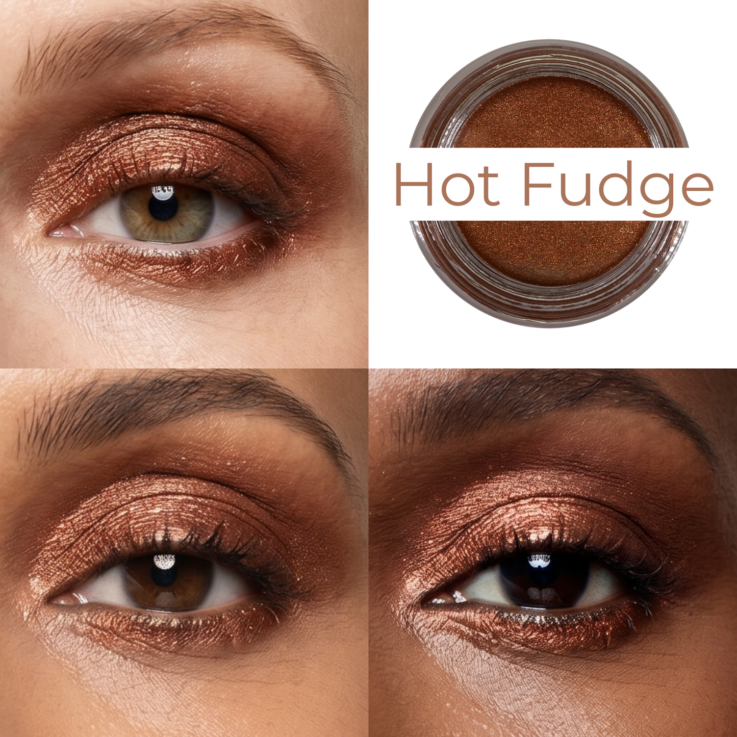 Hot Fudge Any Wear Creme - A Waterproof Multi-tasking creme to powder product for eyes, cheeks & lips. Can be worn anywhere
