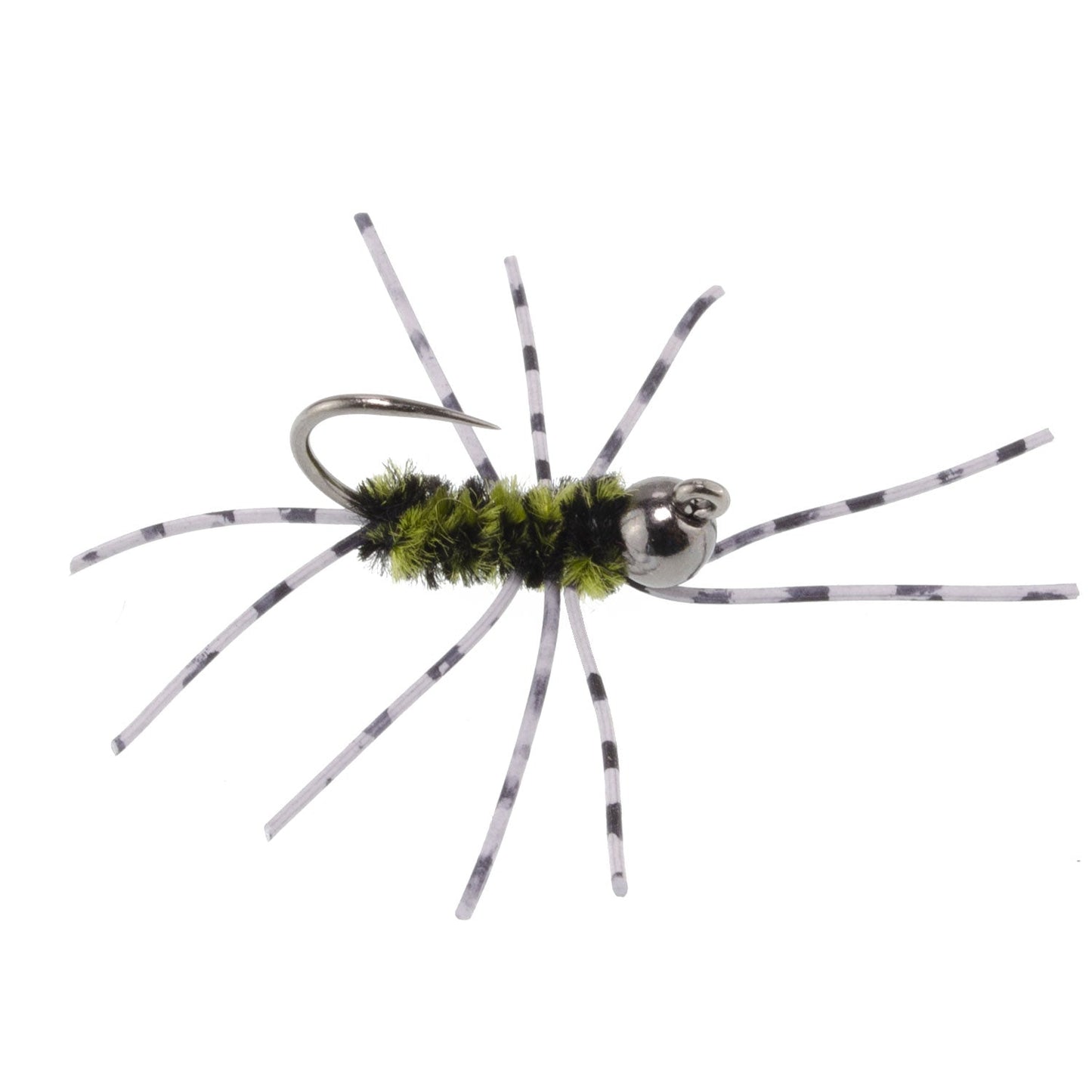 3 Pack Pat's Rubber Legs Tungsten Jigged Black/Olive Euro Nymph Size 6