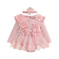 3D Flower Summer Baby Girls Romper Princess Mesh Newborn Clothes Lace