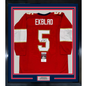 Framed Autographed/Signed Aaron Ekblad 35x39 Florida Red Hockey Jersey JSA COA