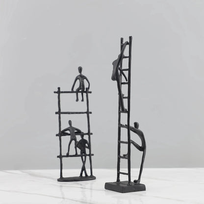 Abstract Climbing Ladder Sculpture for Modern Home Decor