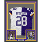 Framed Autographed/Signed Adrian Peterson 35x39 Minnesota Split Football Jersey JSA COA