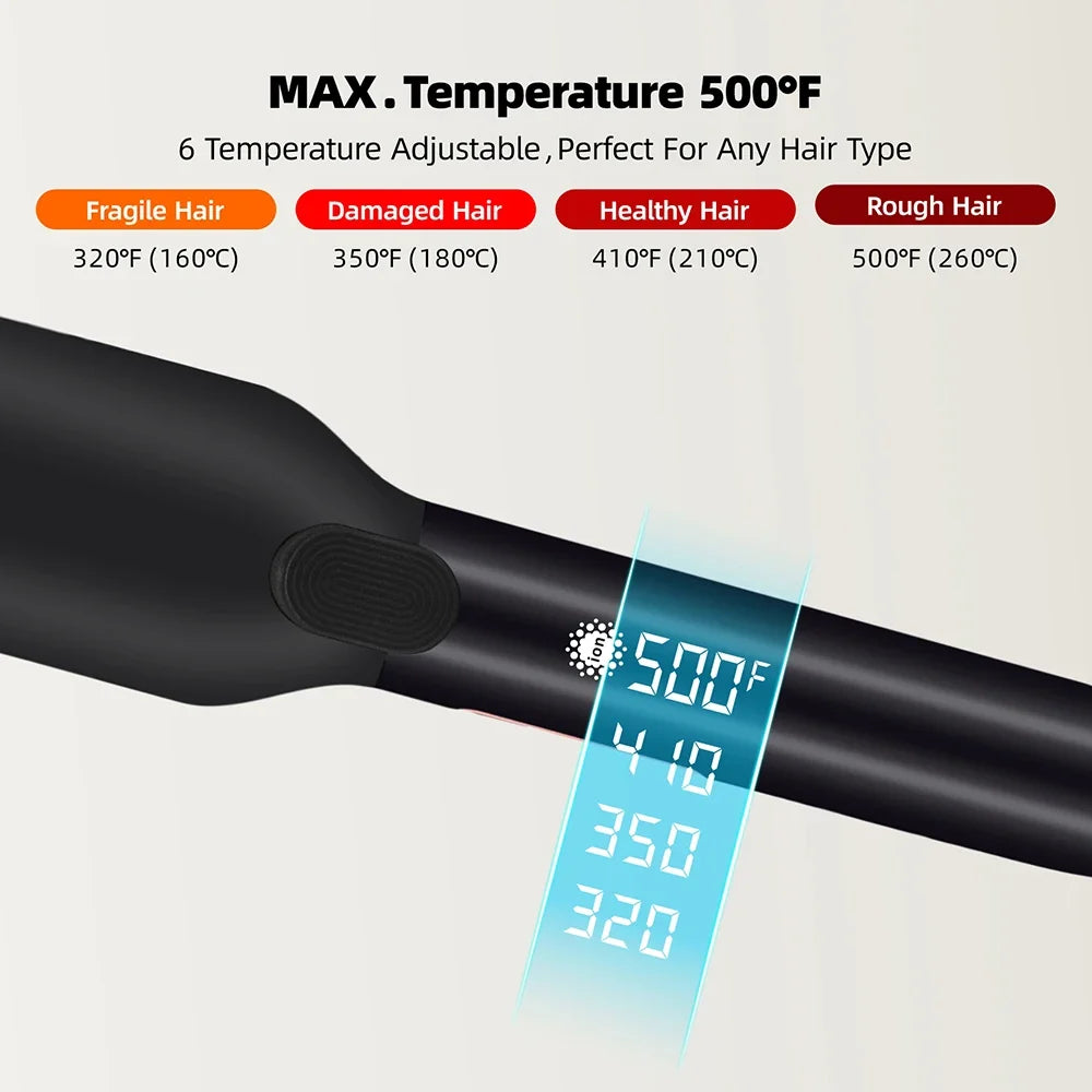 500F Hair Straightener High Temperature Flat Irons Wide Plate Plasma