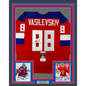 Framed Autographed/Signed Andrei Vasilevskiy 35x39 Team Russia Red Olympics Hockey Jersey JSA COA