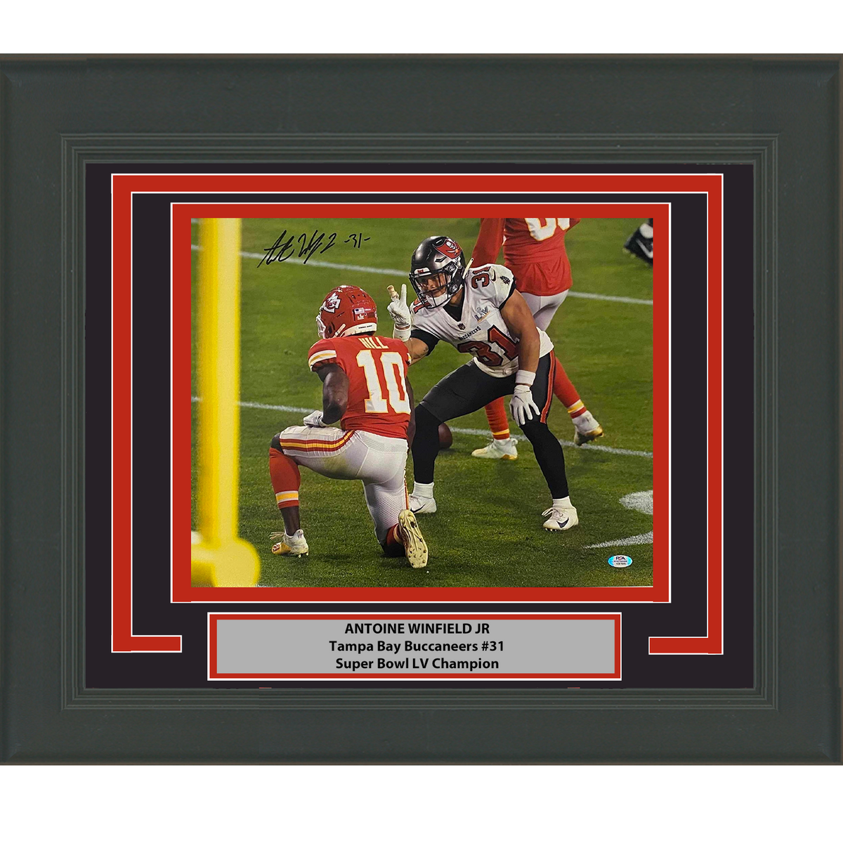 Framed Autographed/Signed Antoine Winfield Jr Tampa Bay Buccaneers 16x20 Football Photo PSA/DNA COA #1