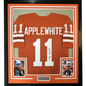 Framed Autographed/Signed Major Applewhite 35x39 Texas Orange College Football Jersey JSA COA