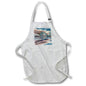 Apron - Surreal reflecting mirror sphere in three dimensions with mirror image Designs - Surreal