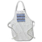 Apron - Chevron Pattern In Aubergine Grey, Blue and White Digital Art - Chevron Pattern