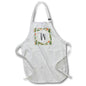 Apron - W - Orange Blossom Mint Monograms Designs Monogram Collection