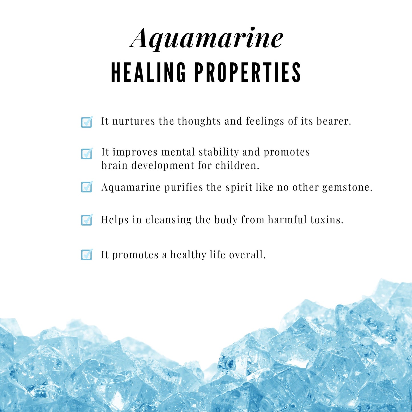 Genuine Aquamarine Two Stone Engagement Ring with Diamond