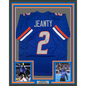 Framed Autographed/Signed Ashton Jeanty 35x39 Boise State Blue College Football Jersey Beckett BAS COA