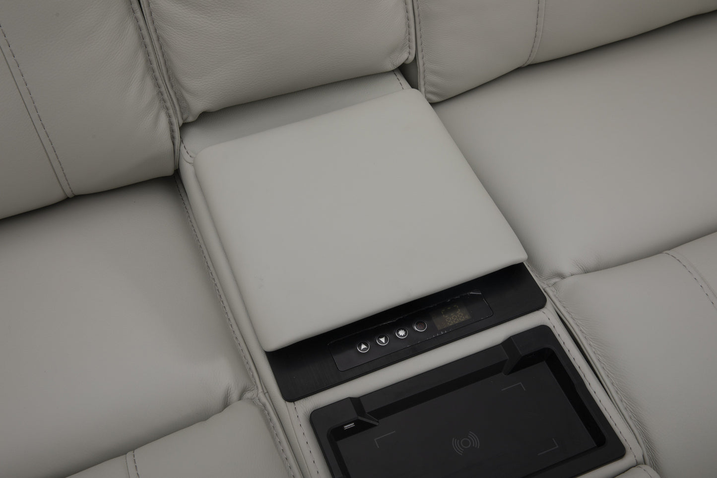 Atlas Fog Zero Gravity Power Reclining Sofa w/ Fridge