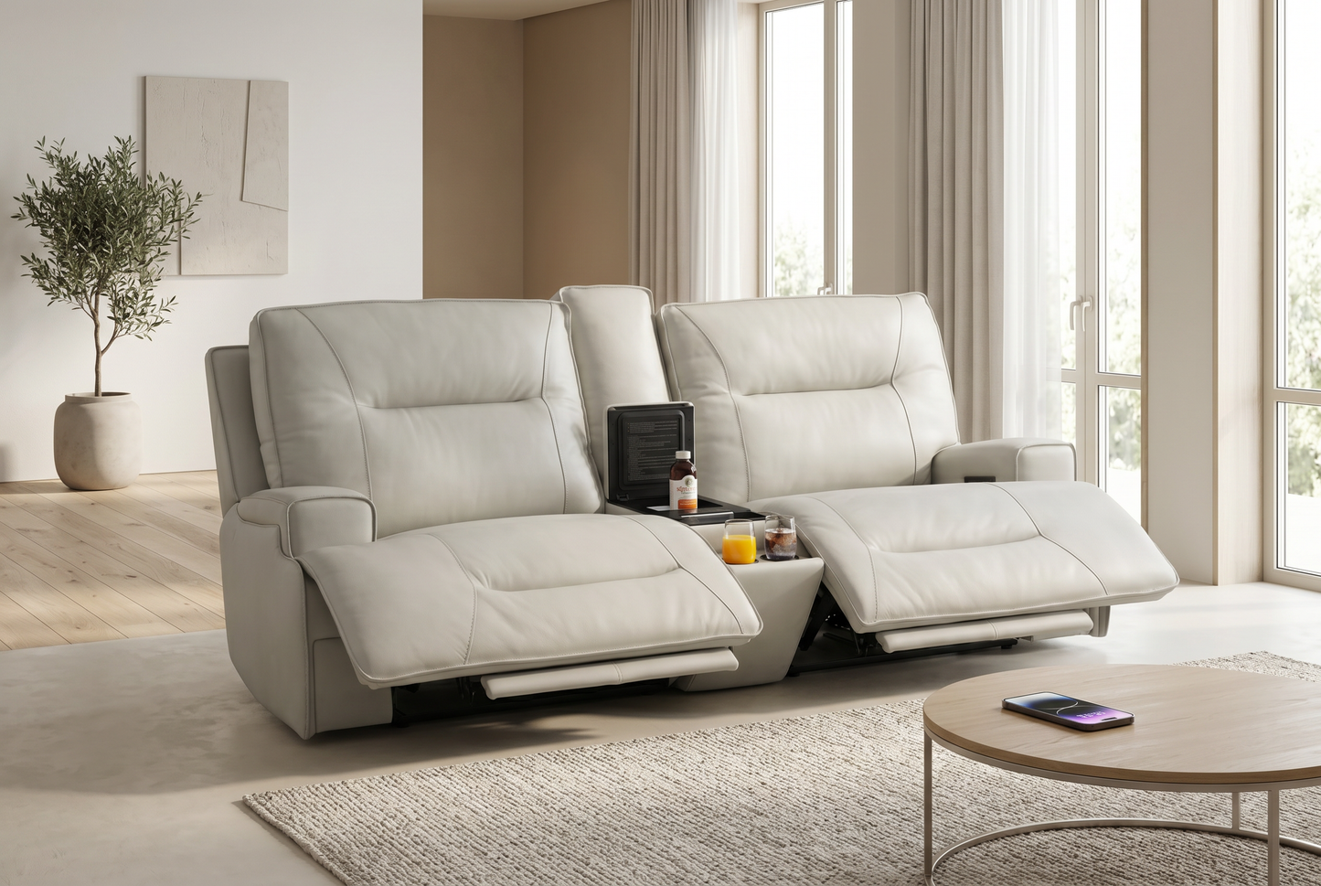 Atlas Fog 3-Piece Power Reclining Living Room Set