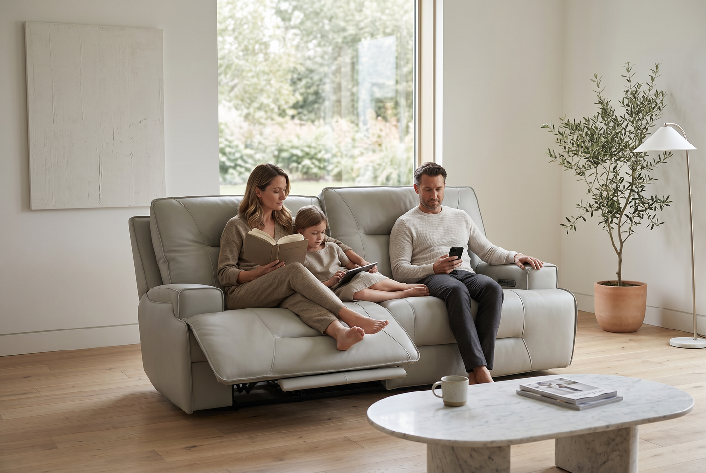 Atlas Fog 3-Piece Power Reclining Living Room Set