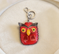Handmade Owl Leather Access Card Holder Keychain