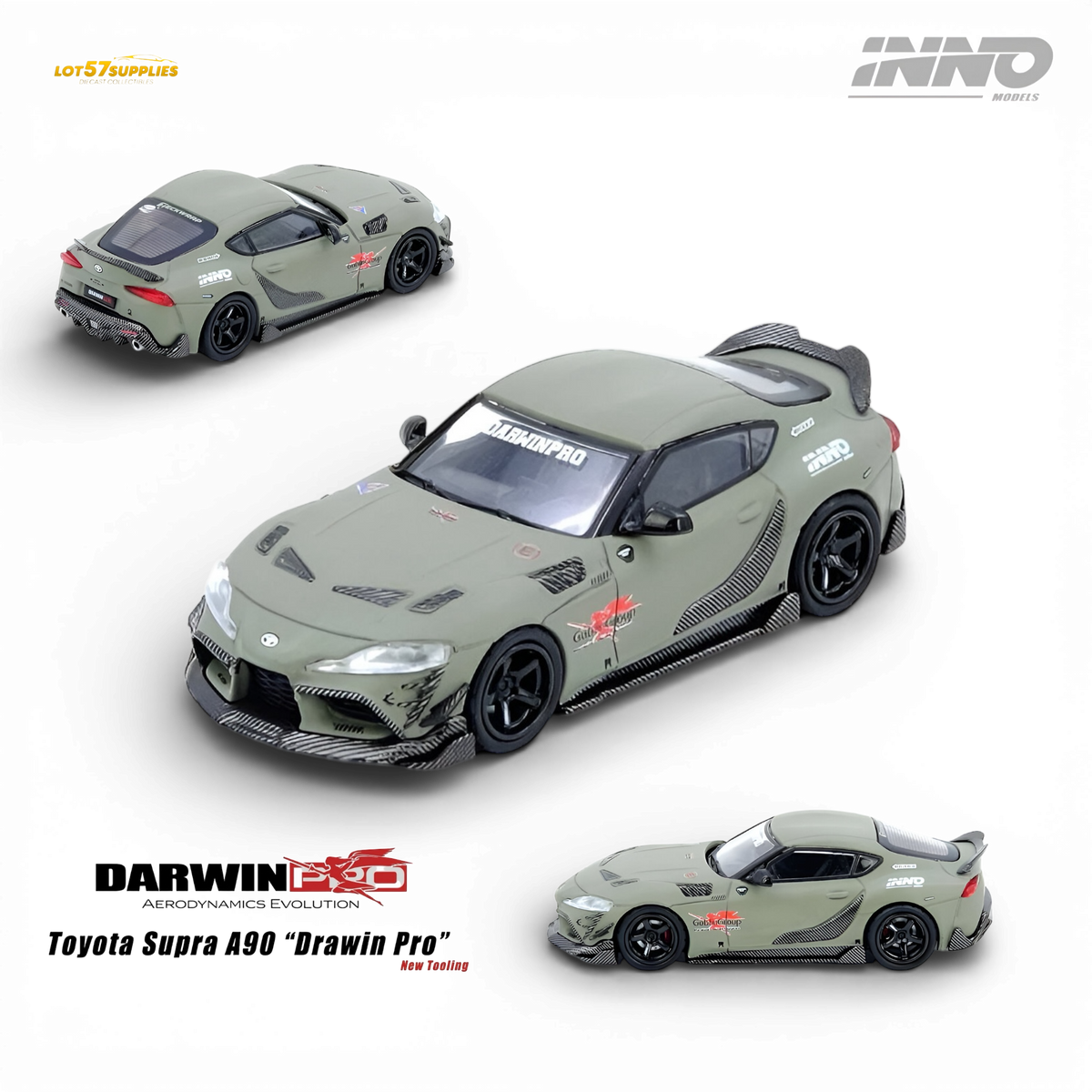 INNO64 Toyota Supra A90 Darwin Pro Matt Green 1:64