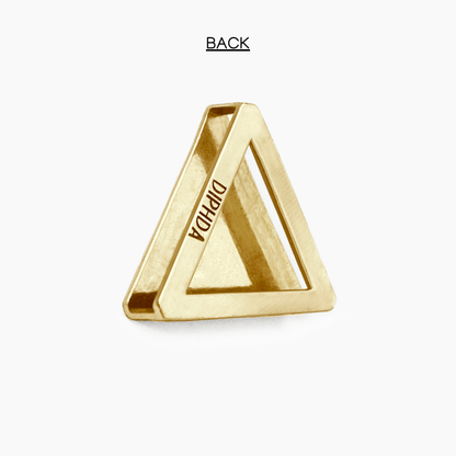 Carnelian Triangle Crystal Charm – Gold or Silver | DIPHDA