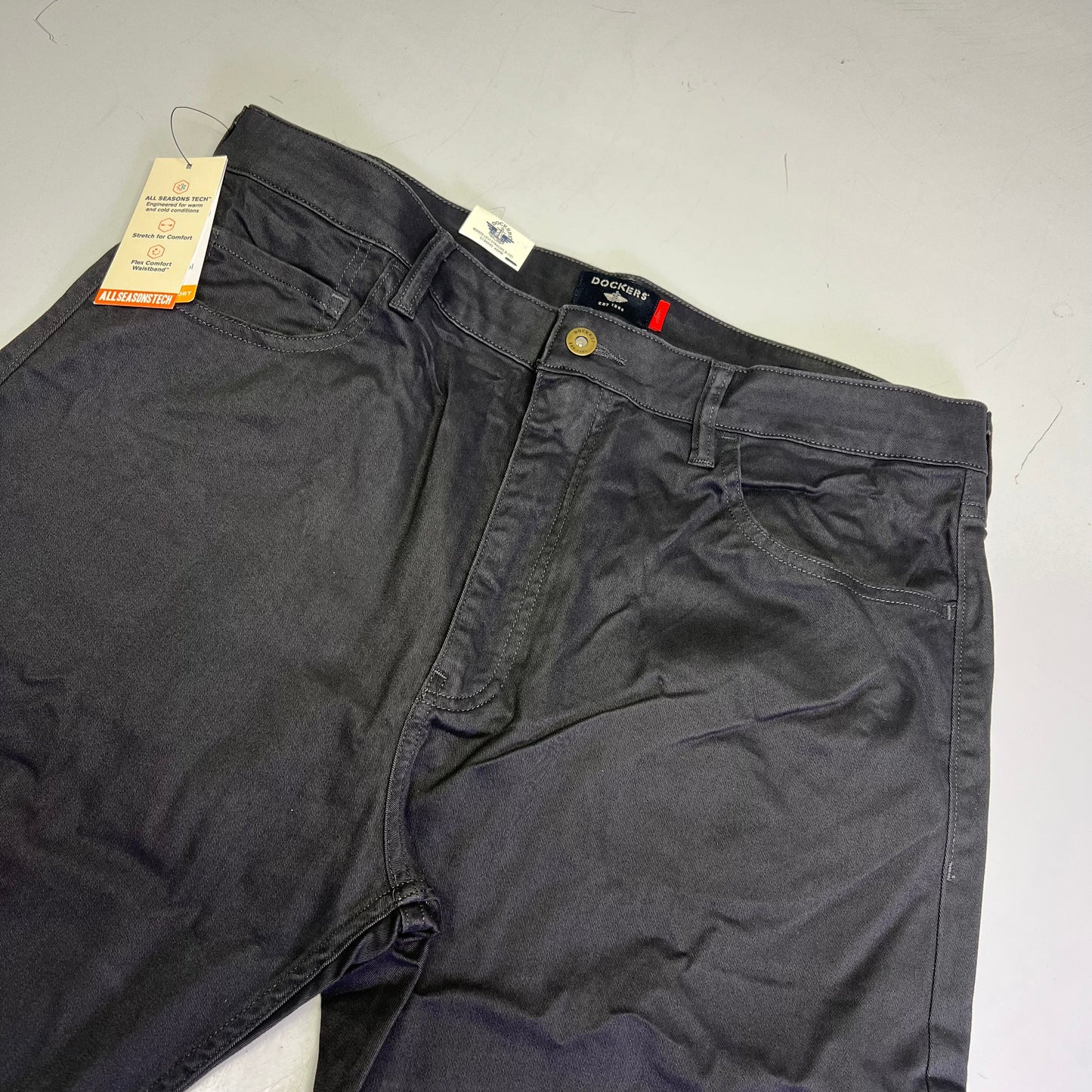 DOCKERS All Seasons Tech Straight Fit Jean Cut Pant Men's Sz 32x32 Steelhead