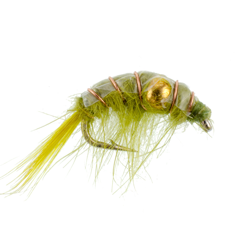 Beaded Shrimp Scud Assortment - 9 Flies - Size 16 - Tailwater Lake Fly